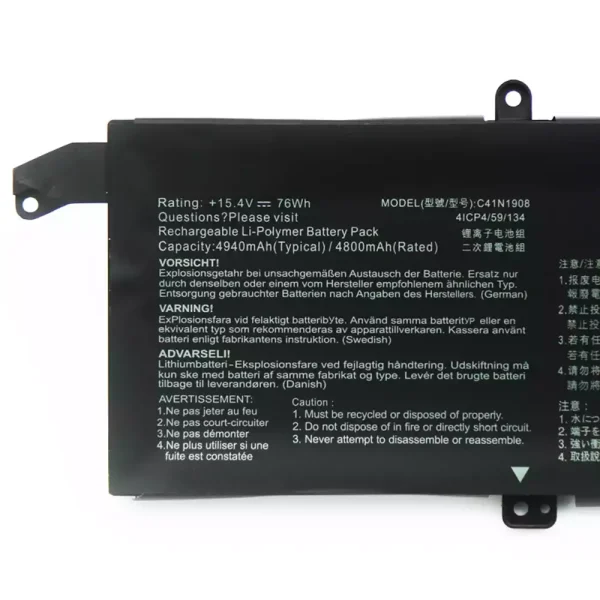 Originalt batteri til PC ASUS ROG Zephyrus G14 GA401 GA401II GA401IU GA401IV GA401IH GA401QE GA401QM - Bilde 3
