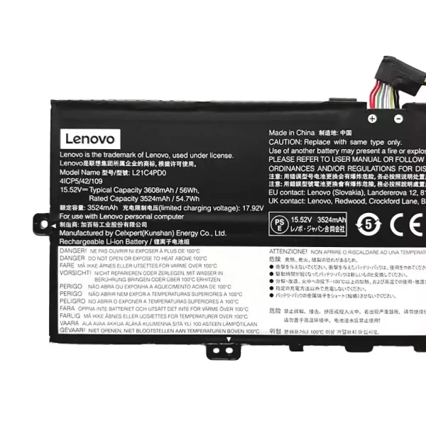 Originalt batteri til PC LENOVO L21B4PD0 L21C4PD0 L21M4PD0 - Bilde 3