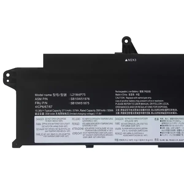 Originalt batteri til PC LENOVO L21B4P71 L21M4P75 L21C4P75 L21L4P73 - Bilde 3