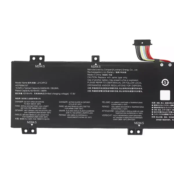 Originalt batteri til PC LENOVO L21C4PC2 L21C4PC3 L21D4PC2 L21M4PC5 L21M4PC6 - Bilde 3