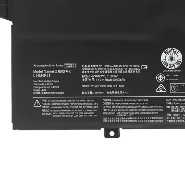 Originalt batteri til PC LENOVO L14M3P22 L14S3P21 - Bilde 3