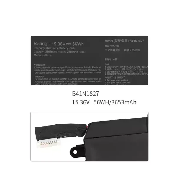 Originalt batteri til PC ASUS B41N1827 - Bilde 2