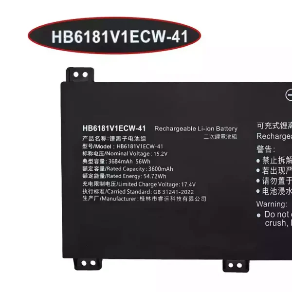 Originalt batteri til PC HUAWEI HB6181V1ECW-41 - Bilde 3