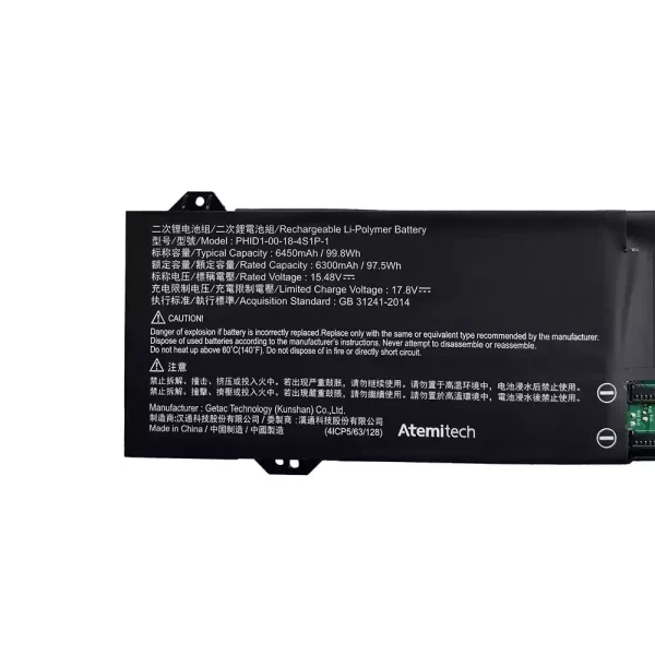 Originalt batteri til PC PHID1-00-18-4S1P-1 PHID1-13-17-4S1P-0 - Bilde 2