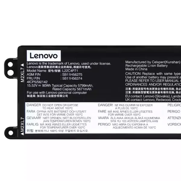 Originalt batteri til PC LENOVO L22C4P71 L22M4P71 - Bilde 3