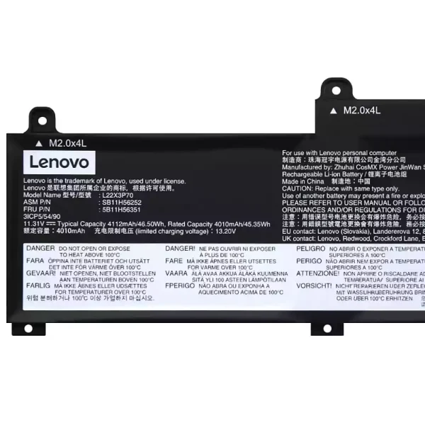 Originalt batteri til PC LENOVO L22B3P70 L22X3P70 L22M3P70 - Bilde 3