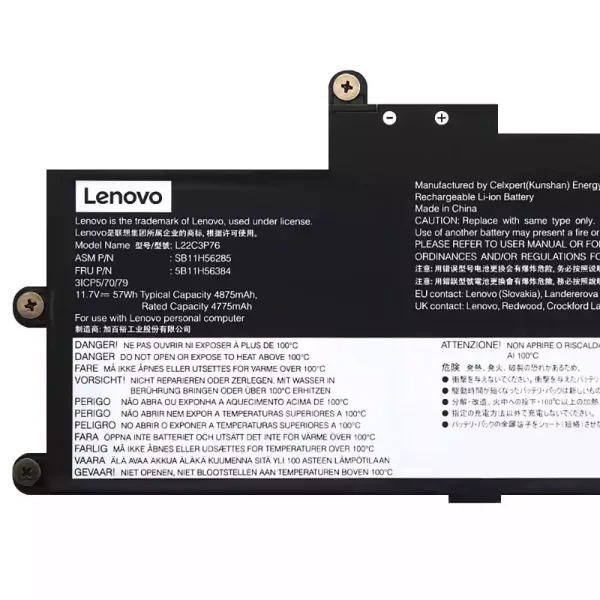 Originalt batteri til PC LENOVO L22C3P76 SB11H56285 5B11H56384 - Bilde 3