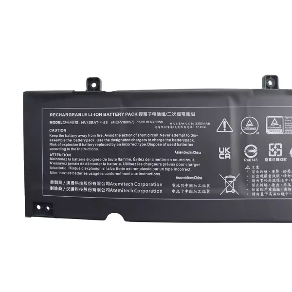 Originalt batteri til PC CLEVO NV40BAT-4-53 - Bilde 3