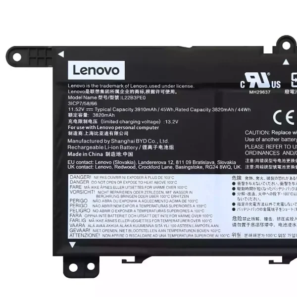 Originalt batteri til PC LENOVO L22B3PE0 L22C3PE0 L22M3PE0 - Bilde 3