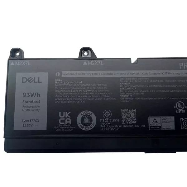 Originalt batteri til PC DELL 3RFGX 1XM5X - Bilde 3