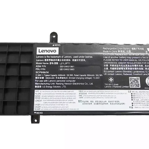 Originalt batteri til PC LENOVO L21L3P71 L21C3P71 L21M3P71 - Bilde 3