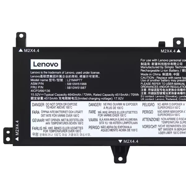 Originalt batteri til PC LENOVO L21M4P77 L21D4P77 - Bilde 3