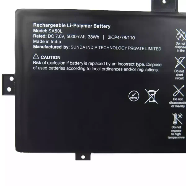 Originalt batteri til PC SA50L - Bilde 2