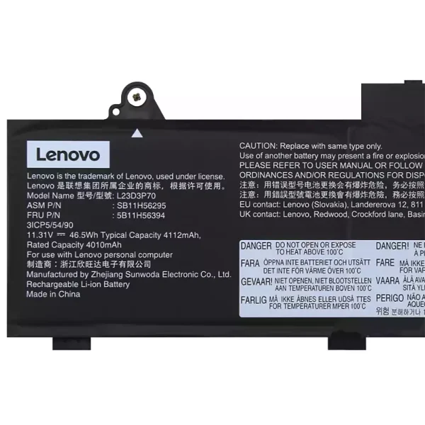 Originalt batteri til PC Lenovo L23D3P70 L23X3P70 L23M3P70 - Bilde 3
