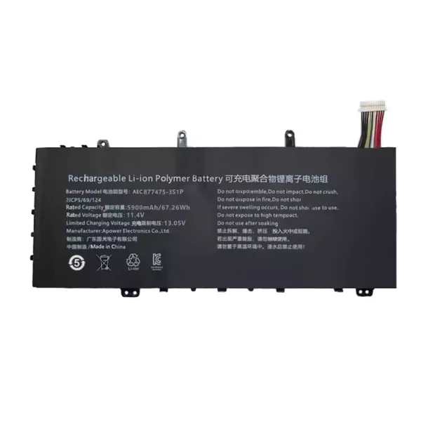 Originalt batteri til PC AEC677475-3S1P