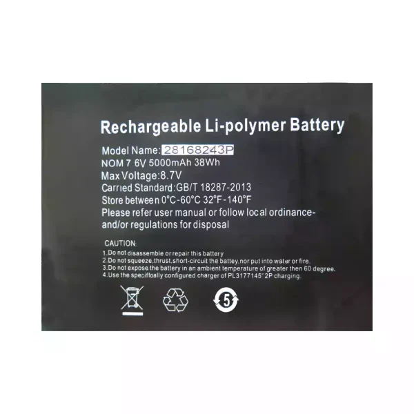 Originalt batteri til PC 28168243P - Bilde 2