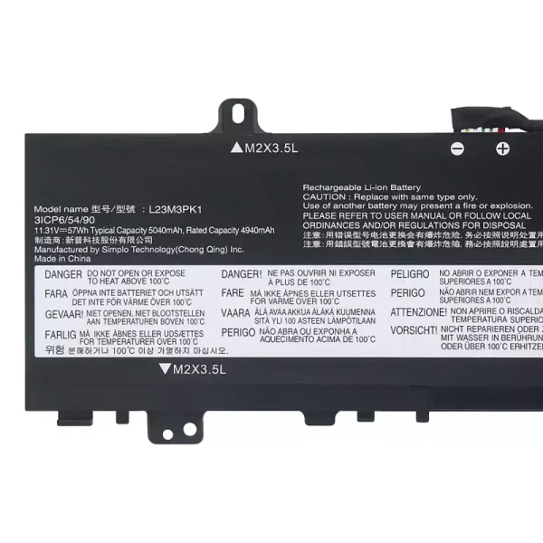 Originalt batteri til PC LENOVO L23M3PK1 L23X3PK1 L23B3PK1 L23D3PK1 L23C3PK1 - Bilde 3