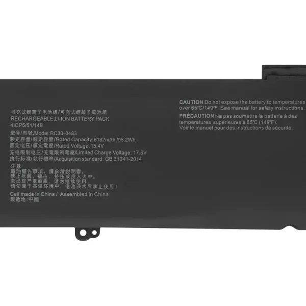 Originalt batteri til PC RAZER RC30-0483 RZ09-0510,BLADE 16 2023 - Bilde 3