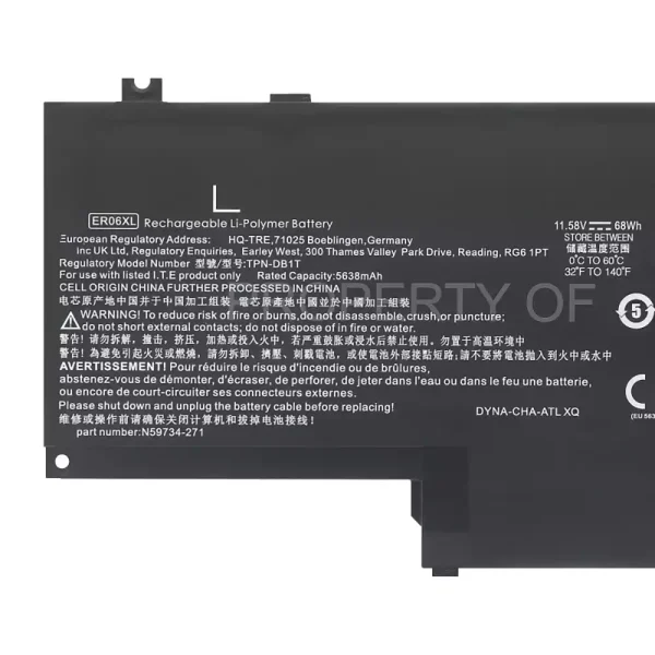 Originalt batteri til PC HP ER06XL TPN-DB1T - Bilde 3