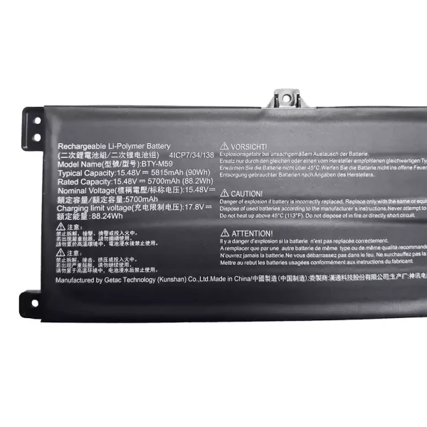 Originalt batteri til PC MSI BTY-M59 - Bilde 2