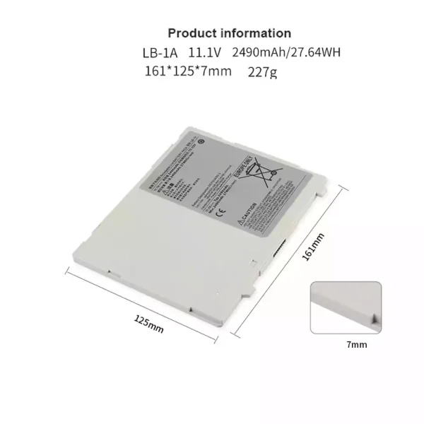 Batteri til Canon CXDI-70C CXDI-701C CXDI-701G CXDI-801C CXDI-801G - Bilde 2