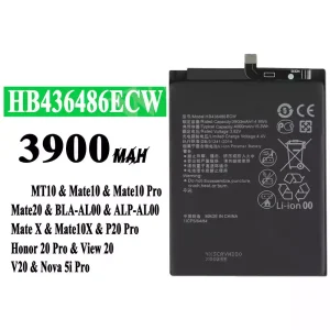 Batteri HB436486ECW til HUAWEI Mate 10/Mate 10 Pro/Mate 10X/Mate 20/P20 Pro/P20 Pro Leather Limited Edition/Honor 20 Pro/Honor View 20/Honor V20/Nova 5i Pro/Nova 5z
