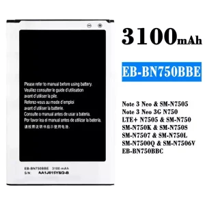 Batteri EB-BN750BBE EB-BN750BBC til Samsung Note 3 Neo