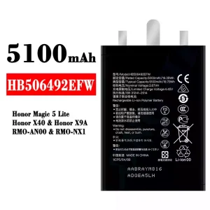Batteri HB506492EFW til HUAWEI Honor Magic 5 Lite / Honor X40 / Honor X9A