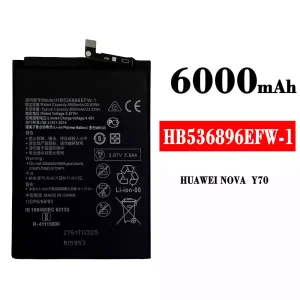 Batteri HB536896EFW-1 til HUAWEI NOVA Y70