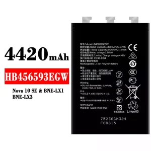 Batteri HB456593EGW til HUAWEI Nova 10 SE