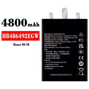 Batteri HB486492EGW til HUAWEI Honor 80 SE