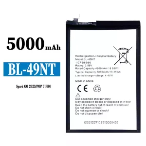 Batteri BL-49NT til Tecno Spark GO 2023/POP 7 PRO