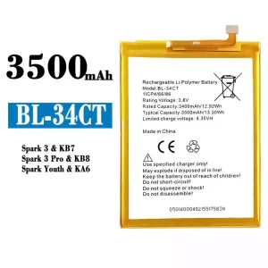 Batteri BL-34CT til Tecno Spark 3 / Spark 3 Pro / Spark Youth