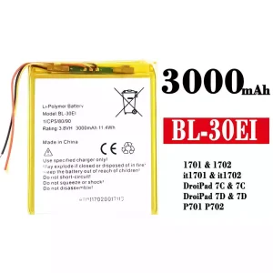 Batteri BL-30EI til Tecno 1701 / 1702 / it1701 / it1702 / DroiPad 7C / 7C / DroiPad 7D / 7D / P701 / P702