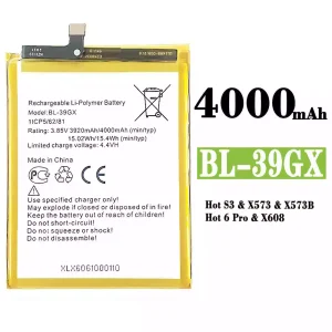 Batteri BL-39GX til Infinix Hot S3,Hot 6 Pro