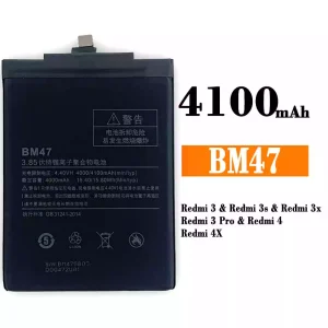 Batteri BM47 til Xiaomi Redmi 3 / Redmi 3s / Redmi 3x / Redmi 3 Pro / Redmi 4 / Redmi 4X