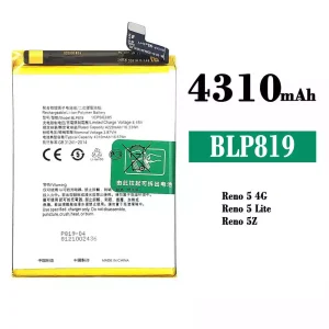 Batteri BLP819 til OPPO Reno 5 4G /Reno 6 4G /F19 Pro Plus /Reno 5 Lite /Reno 5Z