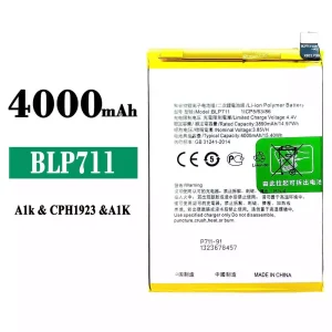 Batteri BLP711 til OPPO A1K