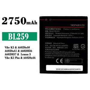 Batteri BL259 til Lenovo Vibe K5 / Lemon 3 / Vibe K5 Plus