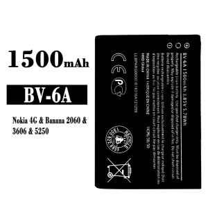 Batteri BV-6A til Nokia Banana 2060 / 3606 / 5250