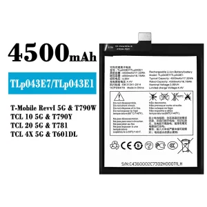 Batteri TLP043E7/TLP043E1 til Alcatel T-Mobile RevvI 5G/TCL 10 5G/TCL 20 5G/TCL 4X 5G
