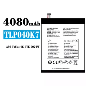 Batteri TLP040K7 til Alcatel A30 Tablet 4G LTE 9024W