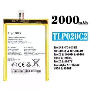 Batteri TLp020C2 til Alcatel Idol S/Idol X/IDOL 2 /IDOL ALPHA
