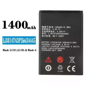 Batteri Li3814T43P3h634445 til ZTE Blade L110(A110)/Blade G