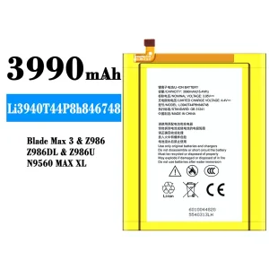 Batteri Li3940T44P8h846748 til ZTE Blade Max 3