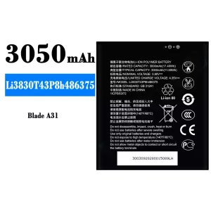 Batteri Li3830T43P8h486375 til ZTE Blade A31