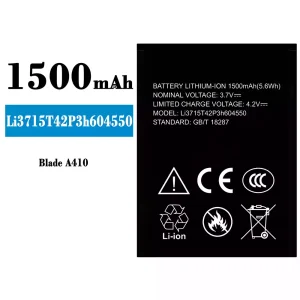 Batteri Li3816T43P4h604550 til ZTE Blade A410