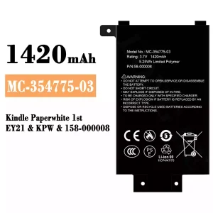 Batteri MC-354775-03 til Amazon Kindle Paperwhite 1st /158-000008