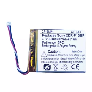 Batteri til Sony XDR-P1DBP,Sony SF-03